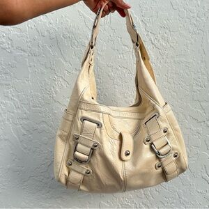 Rafe Cream Leather Hobo Bag